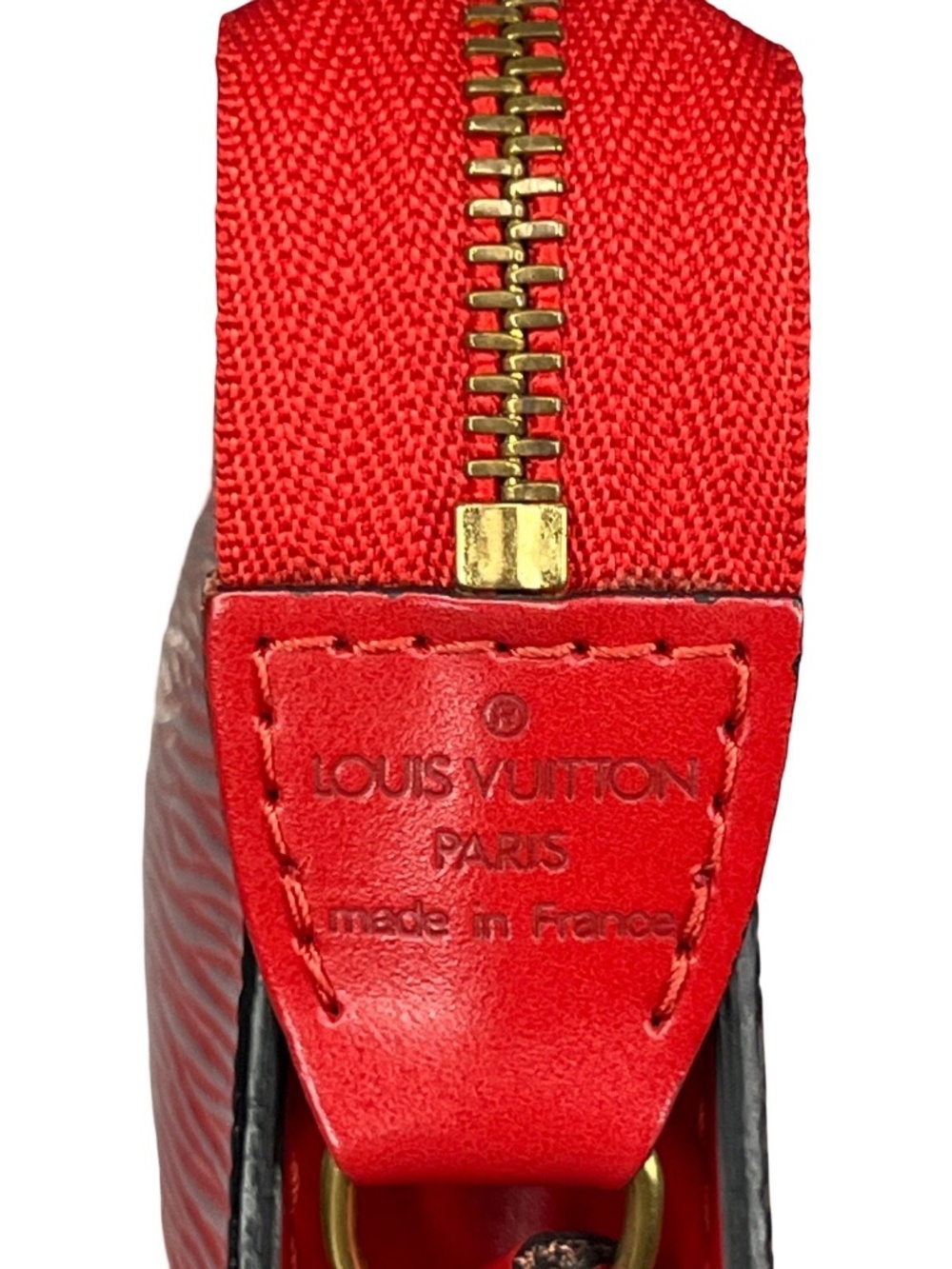 Louis Vuitton Pochette Accessoires Red Epi Leather Shoulder Bag 1998 - Picture 4 of 12